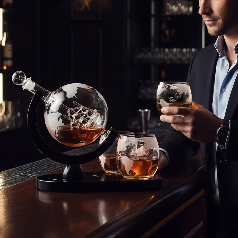 Decanter Globe Set - Set Decanter Creativo a Forma di