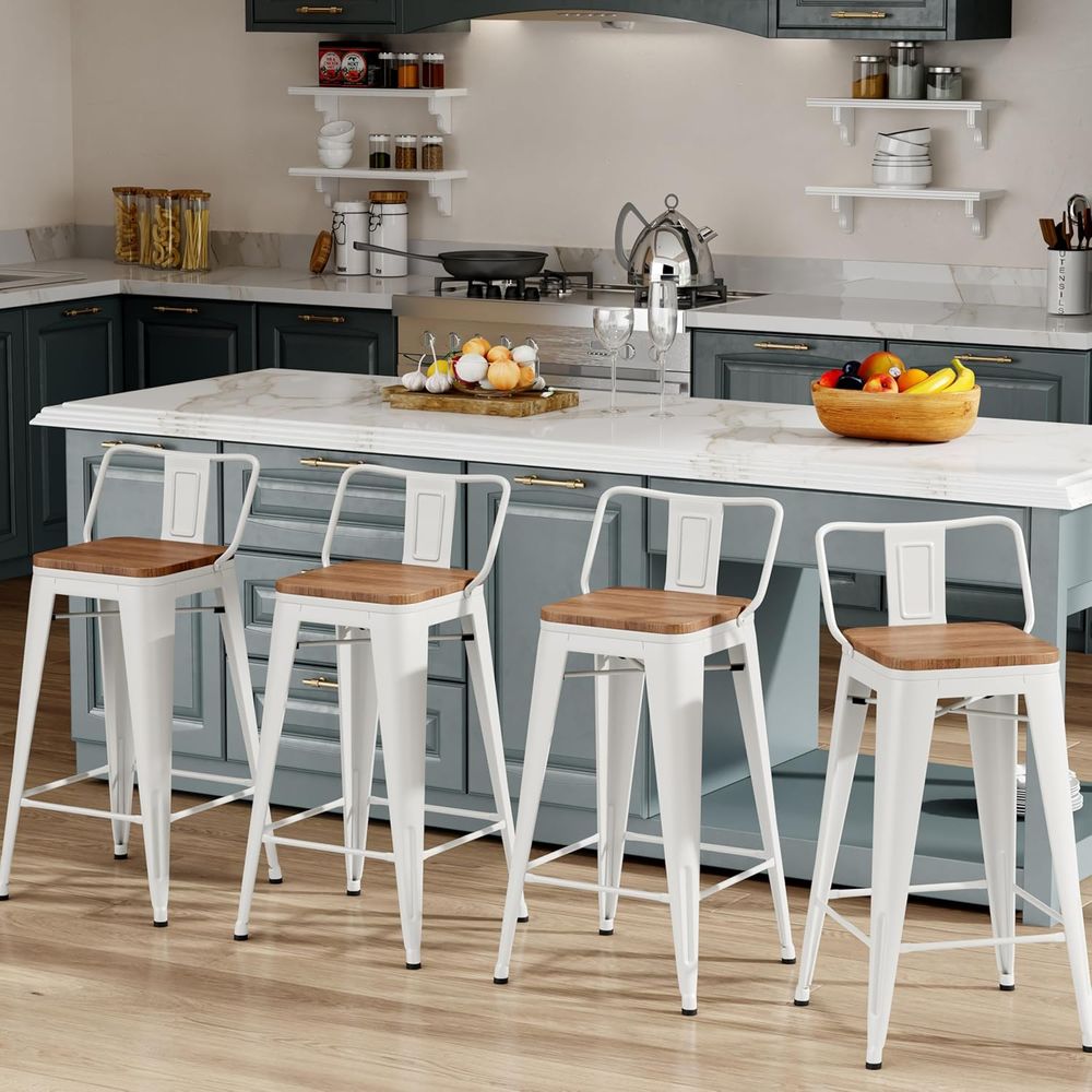 Home Bar Stools - Set di 4 sgabelli da bar