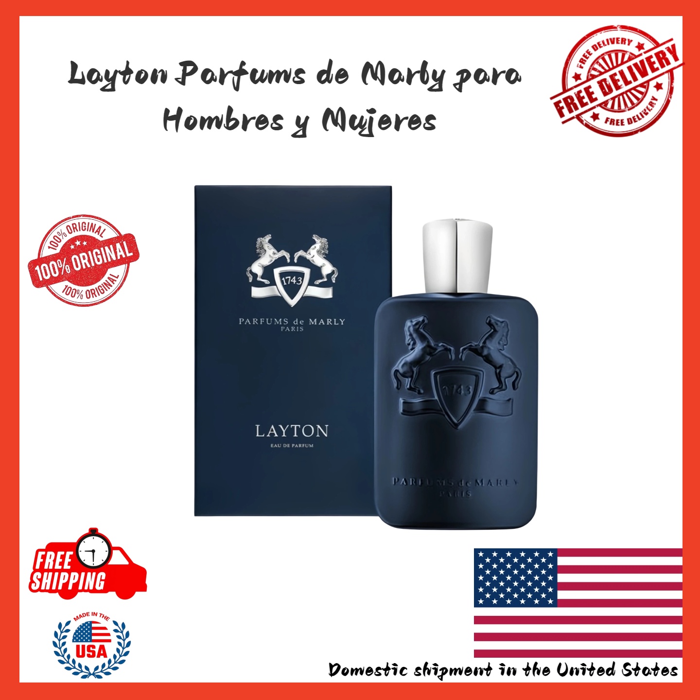Home Bar Accessories - Parfums De Marly Layton 4.2oz Bottiglia