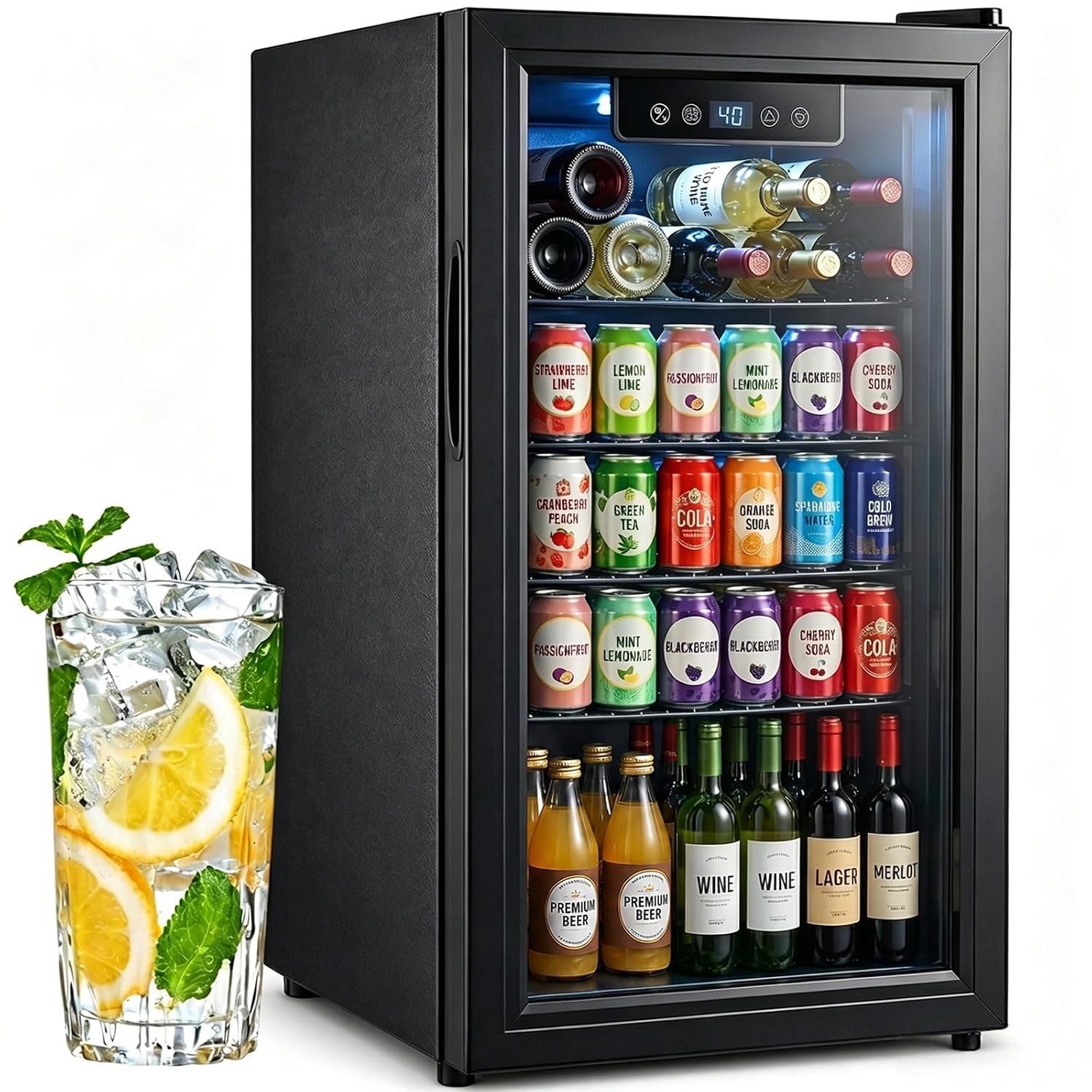 Home Bar And Fridge - Frigorifero per Bevande da 3,2 Piedi