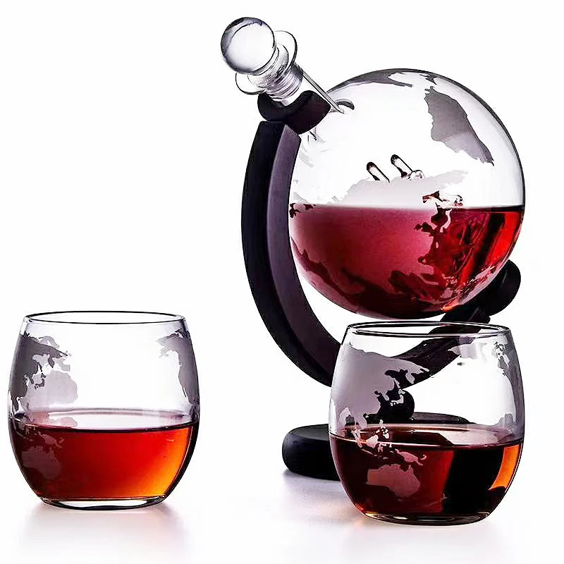 Decanter Globe Set - Set di bicchieri da whisky, globo