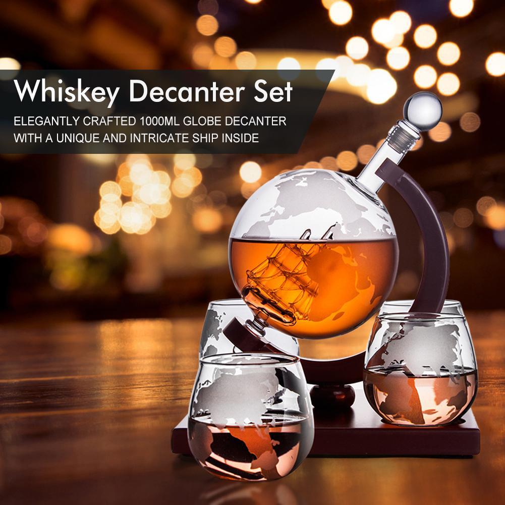 Decanter Globe Set - Set decanter a globo per whisky