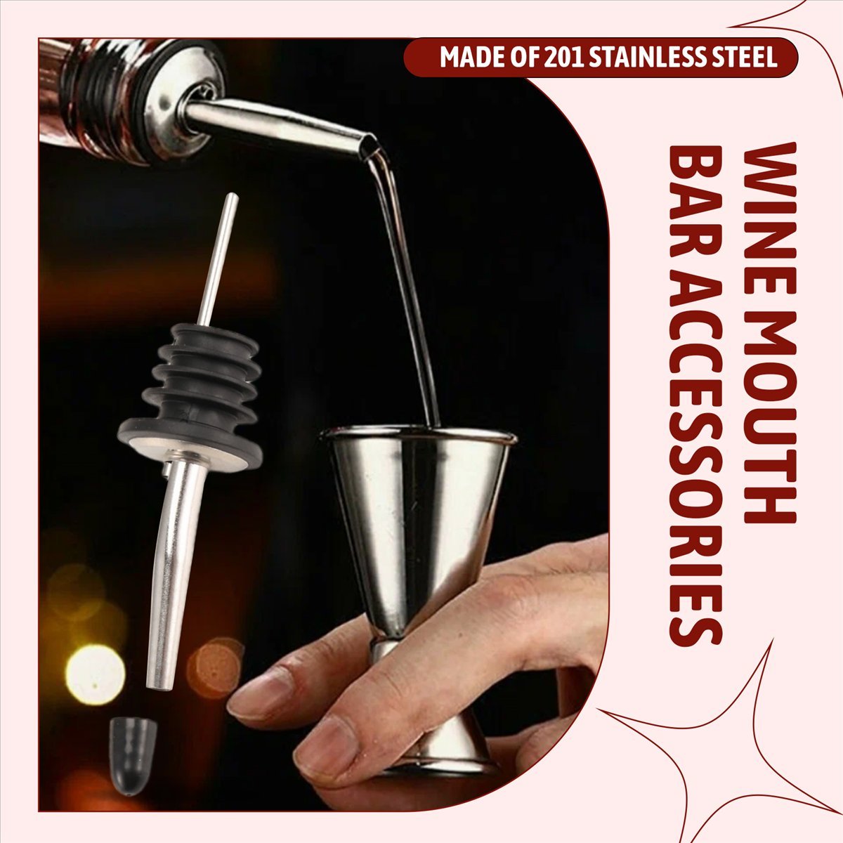 Speed Pourer Cap - REST Set di 6 Beccucci Versatori
