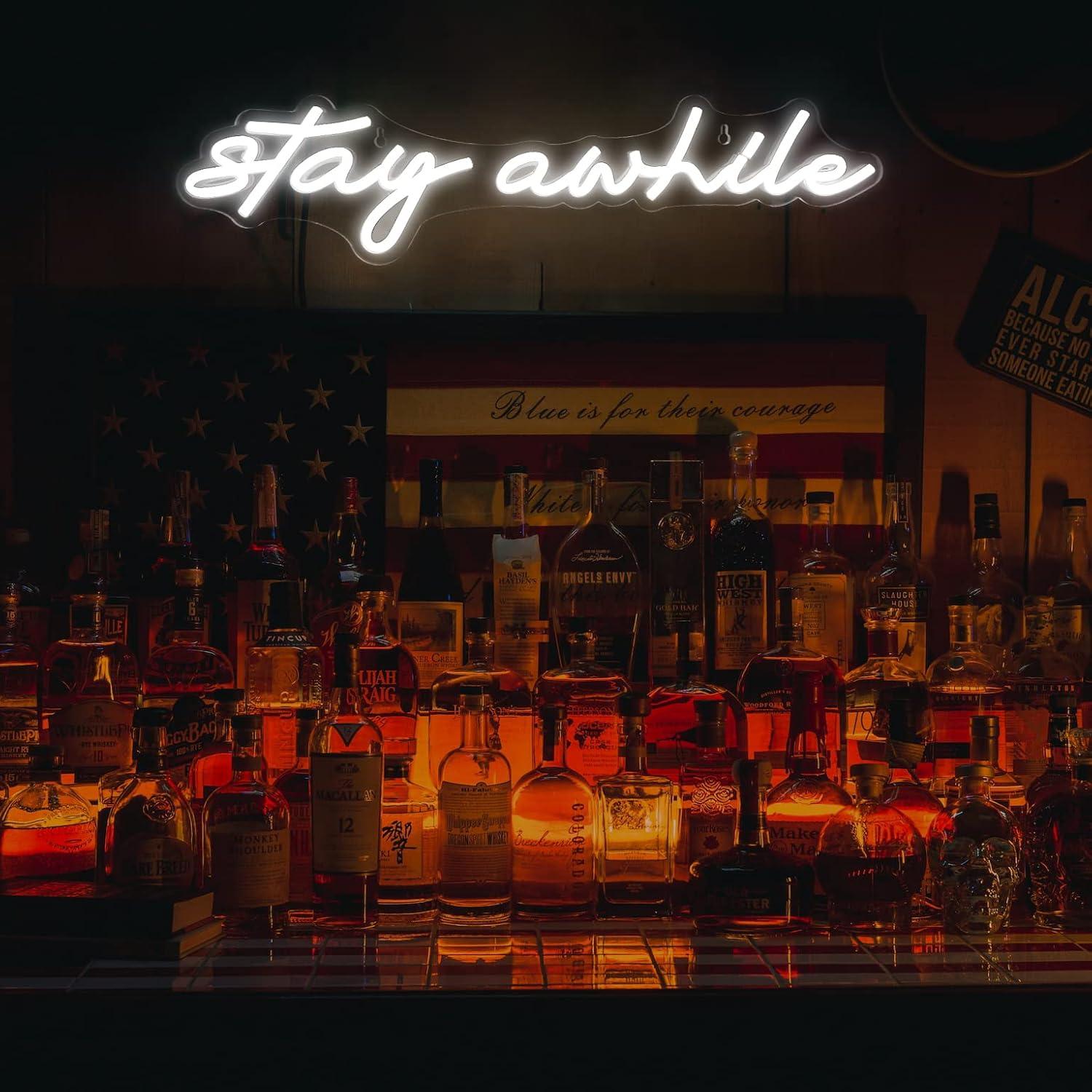Insegne al Neon 'Stay Awhile'  - Home Bar Signs recensione e prezzo
