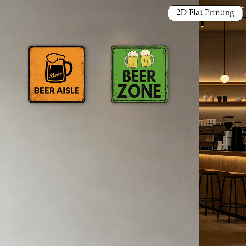Set di 2 Targhe in Metallo Vin - Home Bar Lounge recensione e prezzo