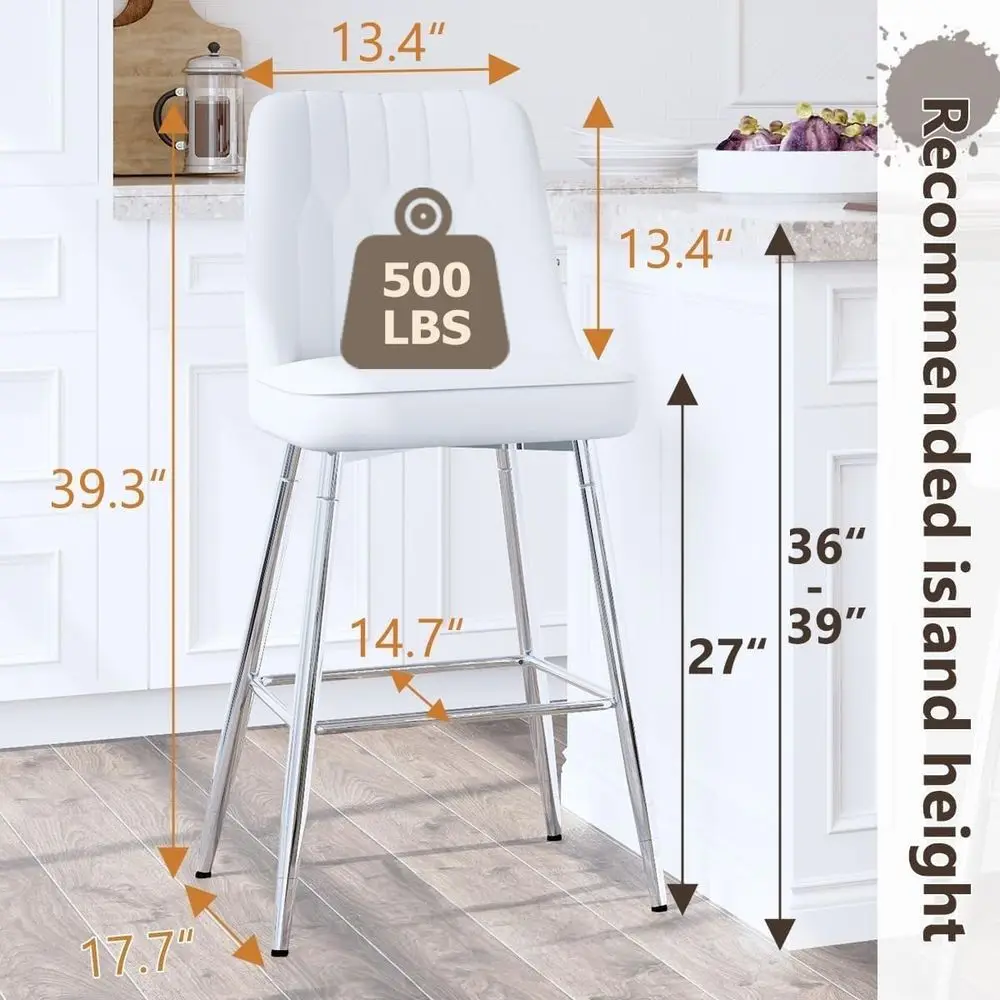 Set di 2 Sgabelli da Bar Bianc - Home Bar Stools recensione e prezzo